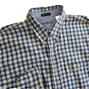 Mens BB Classic Size XL Long Sleeve Button front Shirt Blue Check